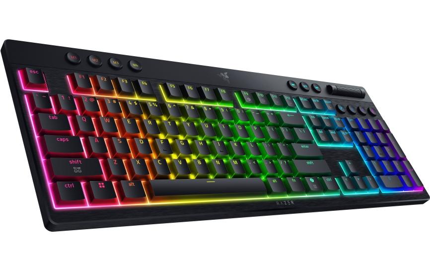 Razer BlackWidow V4 Low-profile HyperSpeed – Tastatur, kabellos (Bluetooth/2,4 GHz), CH-Layout (DE-CH)