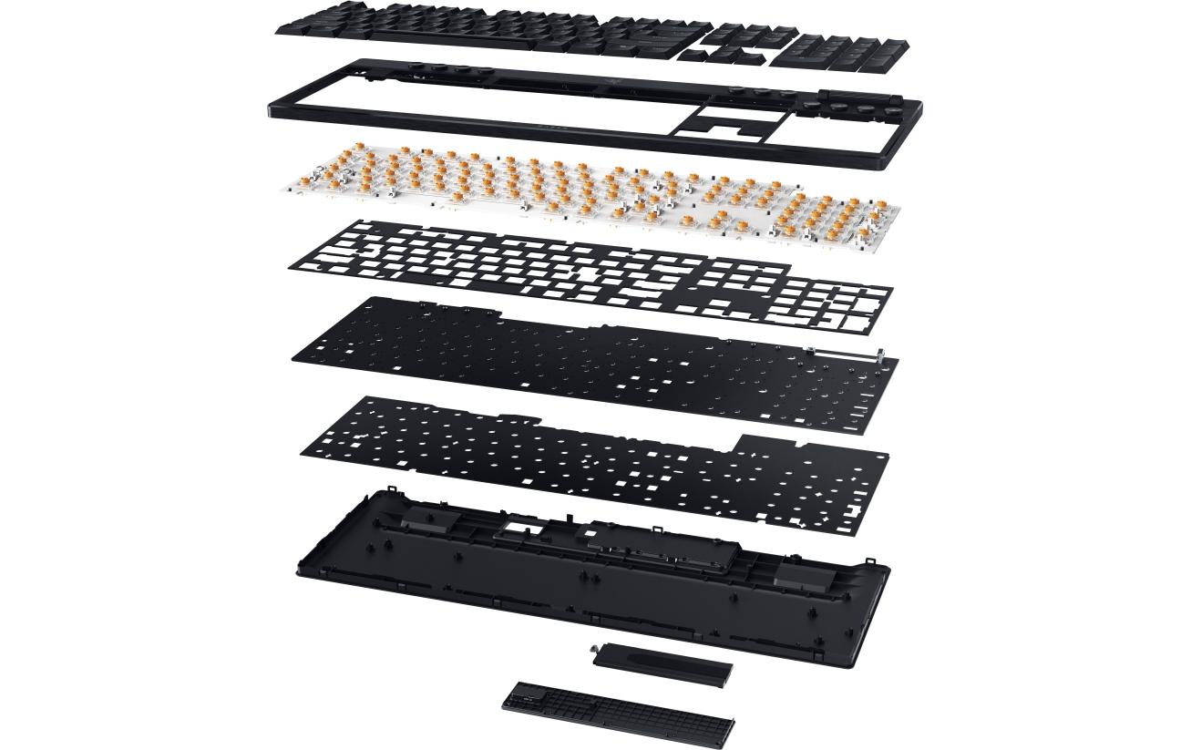 Razer BlackWidow V4 Low-profile HyperSpeed – Tastatur, kabellos (Bluetooth/2,4 GHz), CH-Layout (DE-CH)