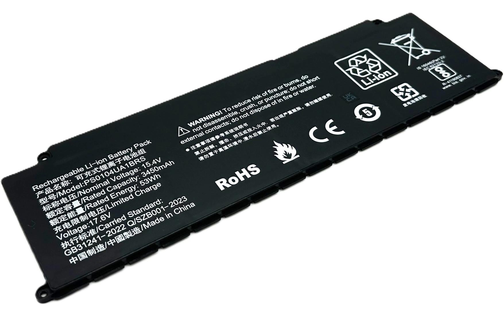 Vistaport Notebook-Akku – für Dynabook Tecra A40-J/A50-J, Portege X40-K – 53 Wh, 15,4 V – Schwarz