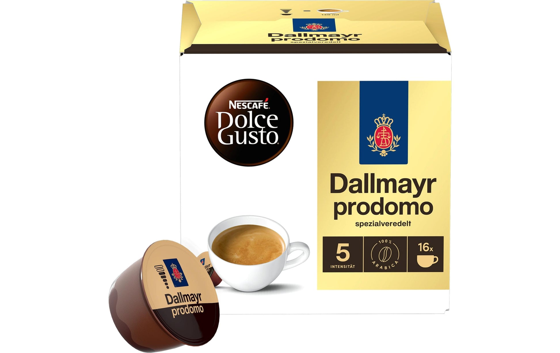 Nescafé Dallmayr Prodomo – Kapseln für Dolce Gusto – Lungo, 16 Kapseln