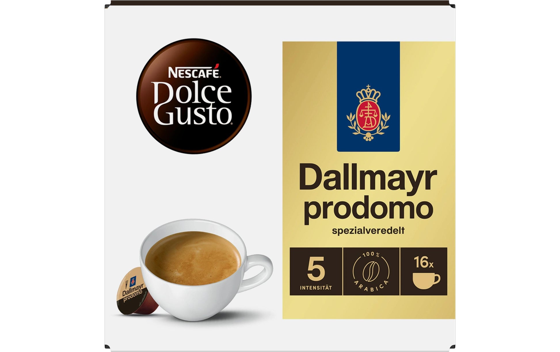 Nescafé Dallmayr Prodomo – Kapseln für Dolce Gusto – Lungo, 16 Kapseln