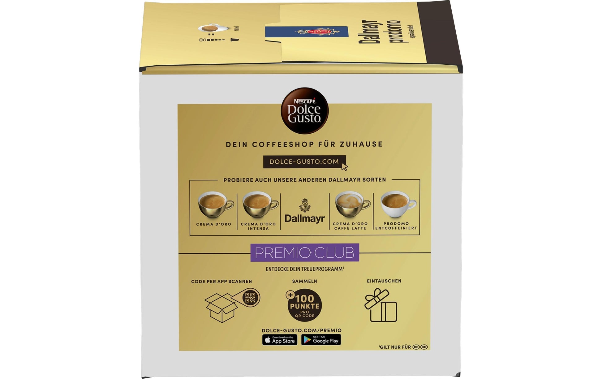 Nescafé Dallmayr Prodomo – Kapseln für Dolce Gusto – Lungo, 16 Kapseln