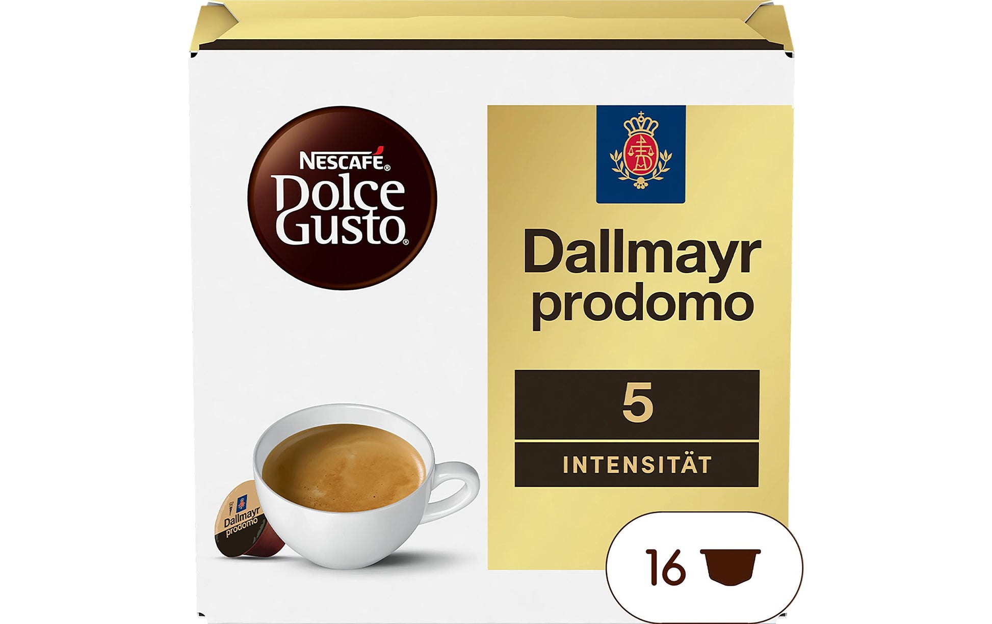 Nescafé Dallmayr Prodomo – Kapseln für Dolce Gusto – Lungo, 16 Kapseln