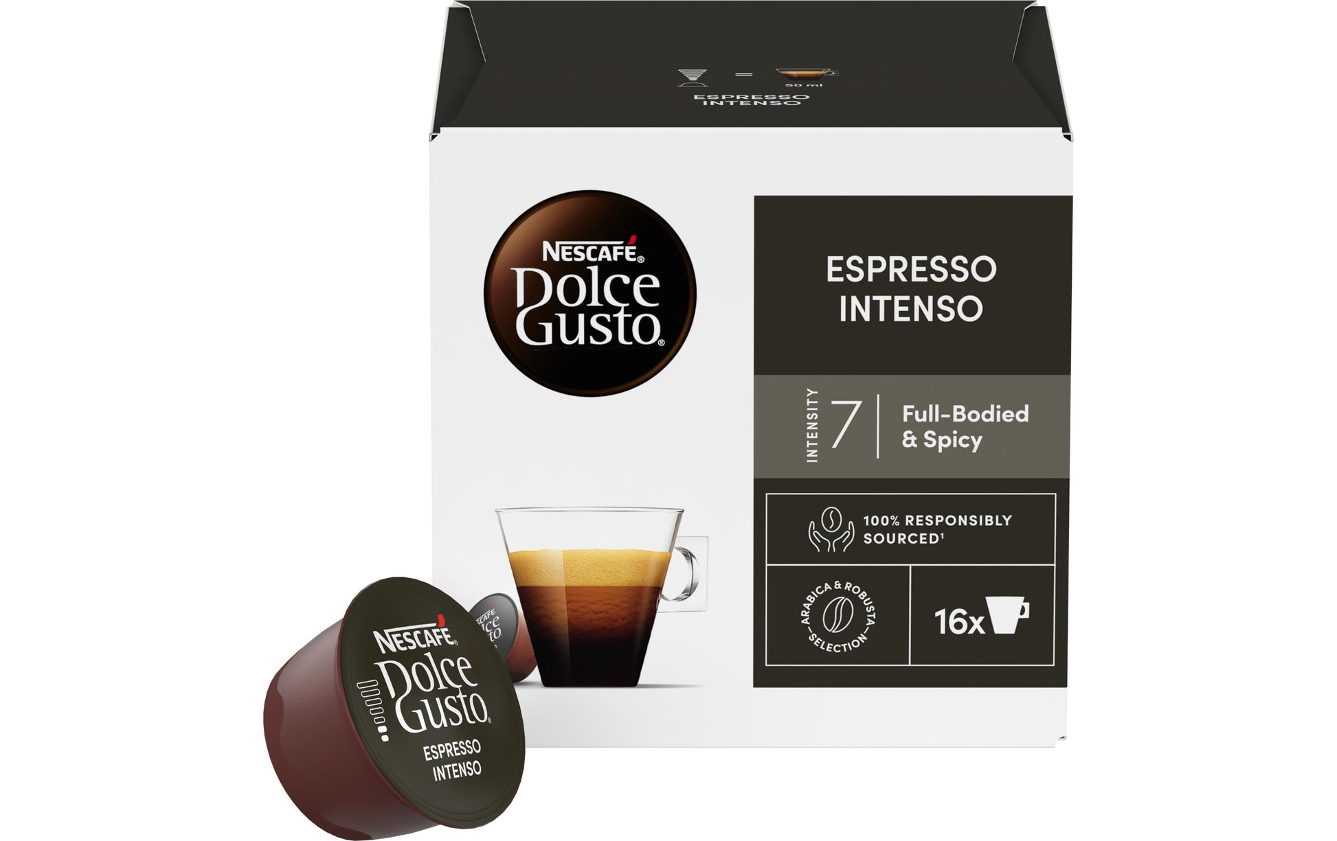 Nescafé Espresso Intenso – Kapseln für Dolce Gusto – mittel, 16 Kapseln