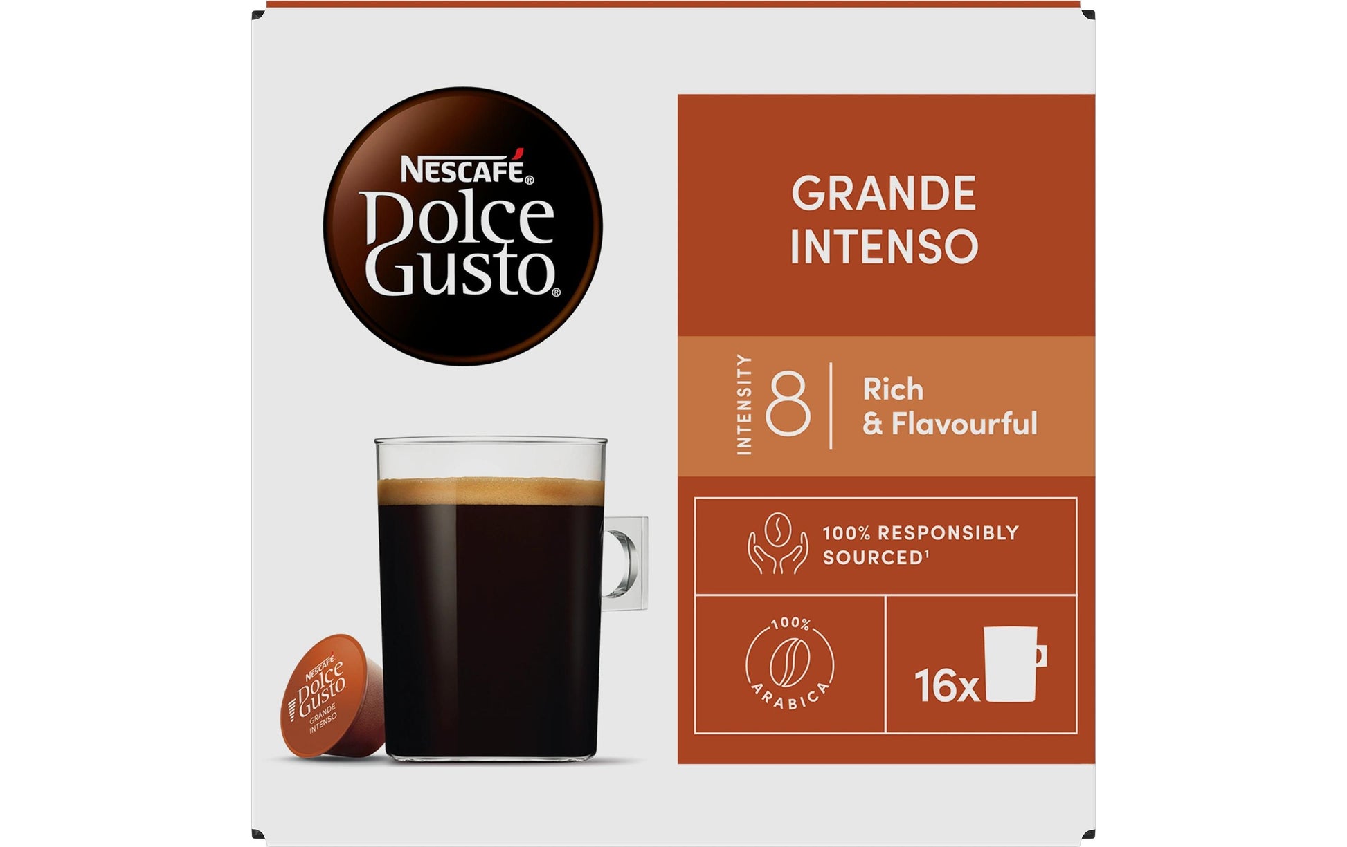 Nescafé Grande Intenso – Kapseln für Dolce Gusto – Espresso, 16 Kapseln
