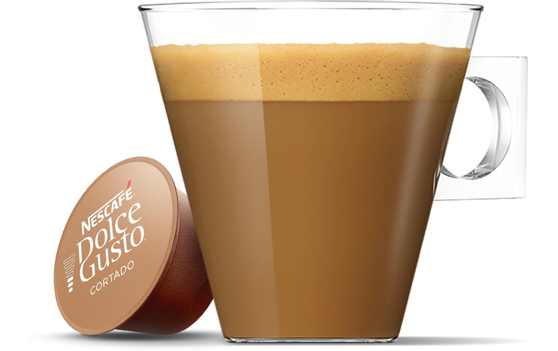 Nescafé Dolce Gusto Cortado – Kapseln für Dolce Gusto – Espresso, Intensität 8, 16 Kapseln