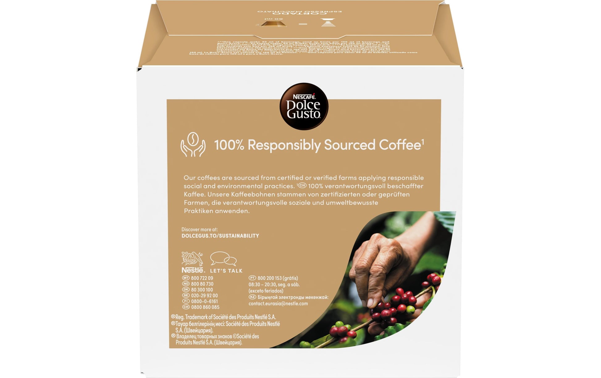 Nescafé Dolce Gusto Cortado – Kapseln für Dolce Gusto – Espresso, Intensität 8, 16 Kapseln