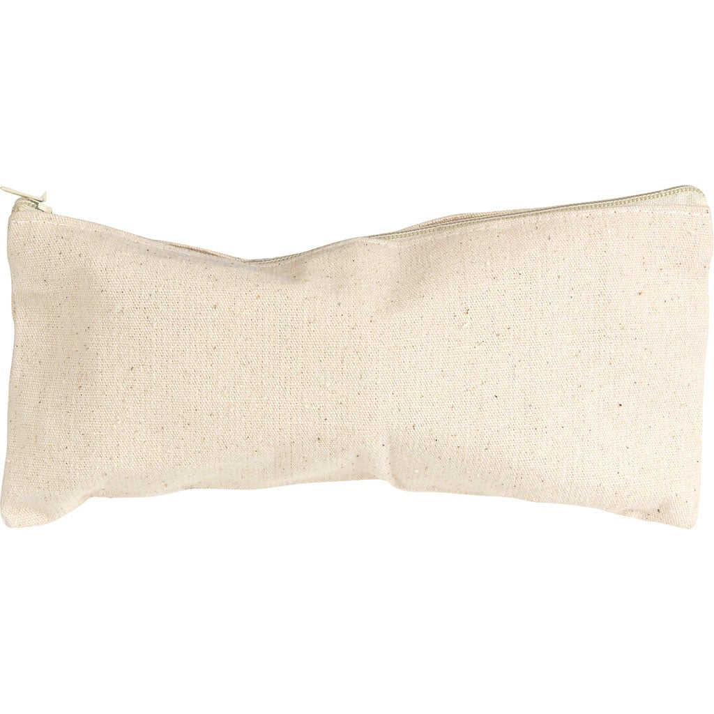 Creativ Company Schlamperetui, beige, Baumwolle, 21 × 9 cm, 4er-Pack