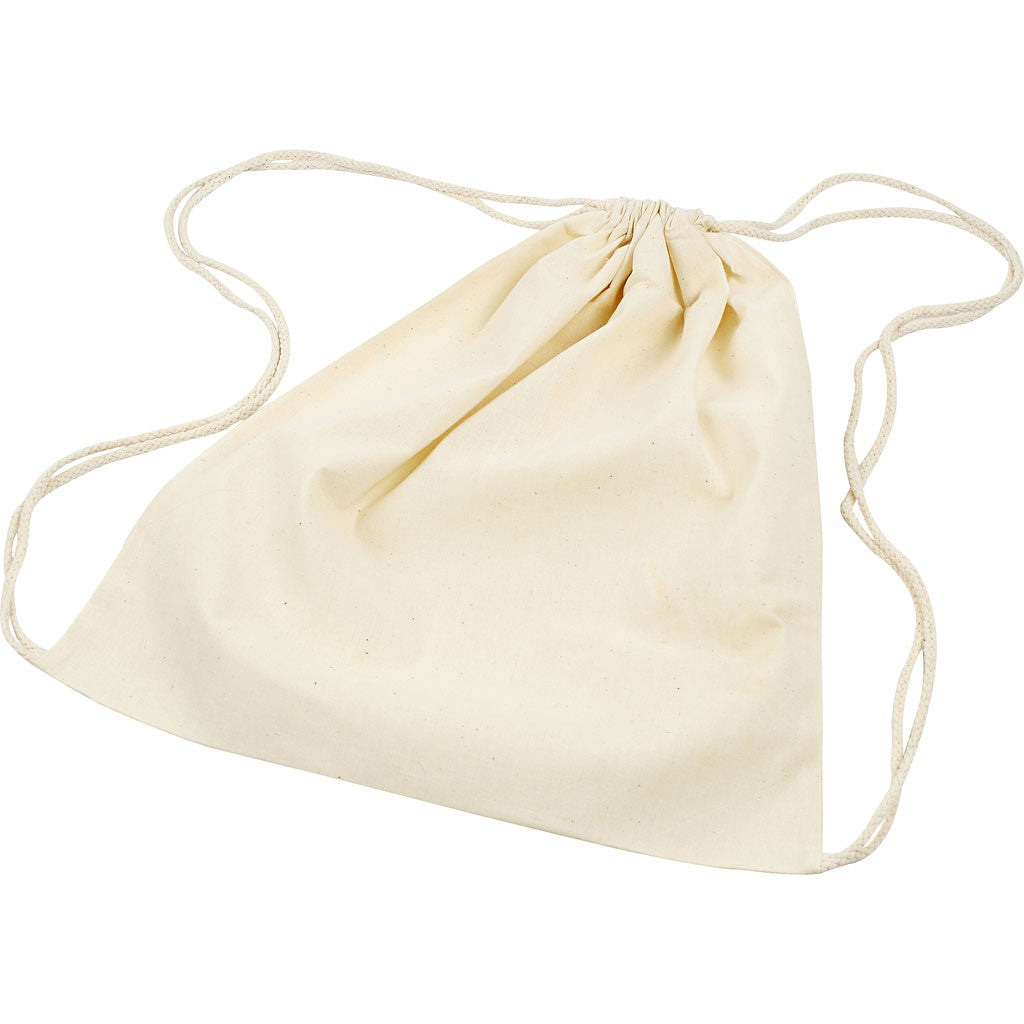 Creativ Company Sportbeutel – Baumwolle, Beige, 37 × 41 cm