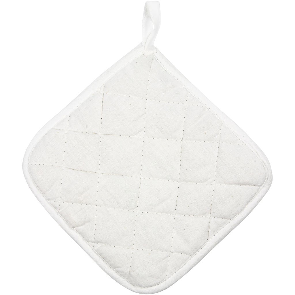 Creativ Company Topflappen 20 × 20 cm, 4 Stk., Baumwolle, Weiss