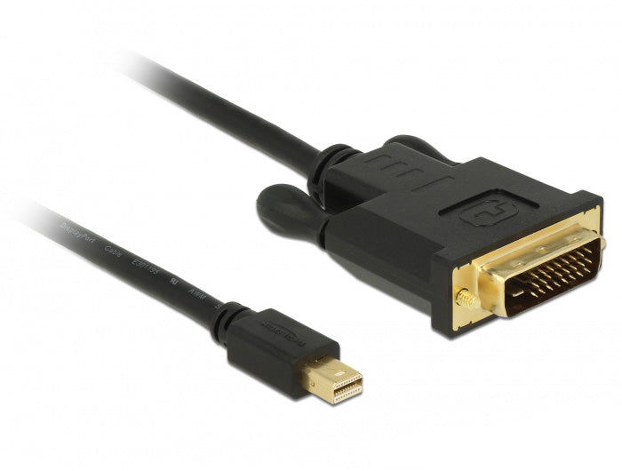 DeLOCK Mini-DisplayPort-auf-DVI-D-Kabel DP 1.1 1920×1200 60 Hz – 1 m