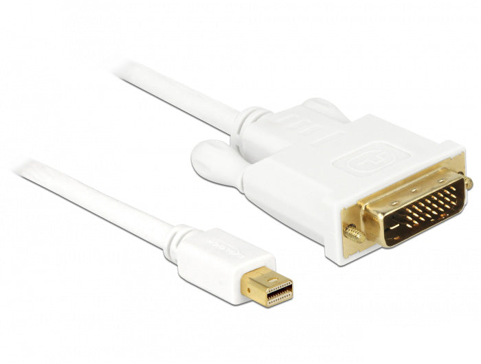 DeLOCK Mini-DisplayPort auf DVI-D Kabel DP 1.1 1920×1200 – 0,5 m – Weiss