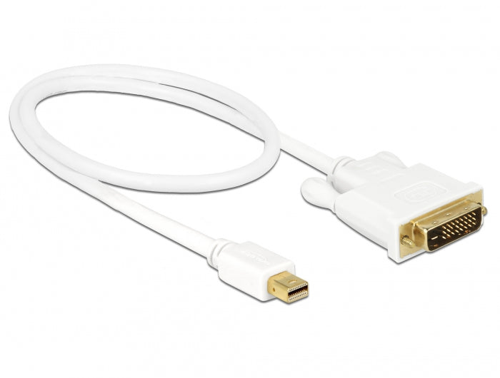 DeLOCK Mini-DisplayPort auf DVI-D Kabel DP 1.1 1920×1200 – 0,5 m – Weiss