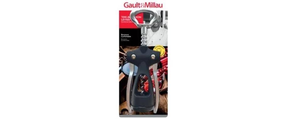 Gault millau Gault&Millau Hebelkorkenzieher Quickpull – 9 cm, Edelstahl, Schwarz