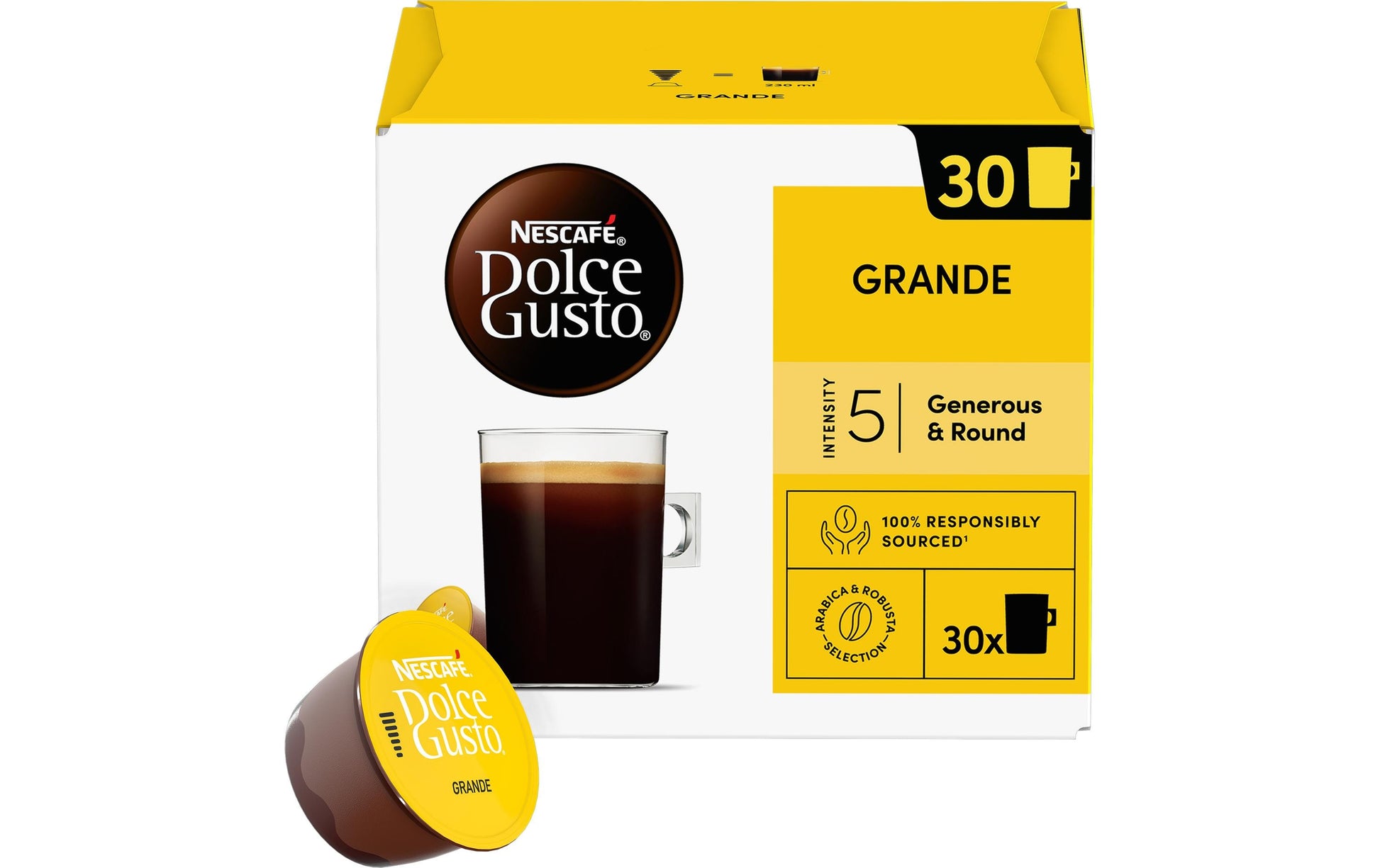 Nescafé Grande – Kapseln für Dolce Gusto – Espresso, Intensität 5