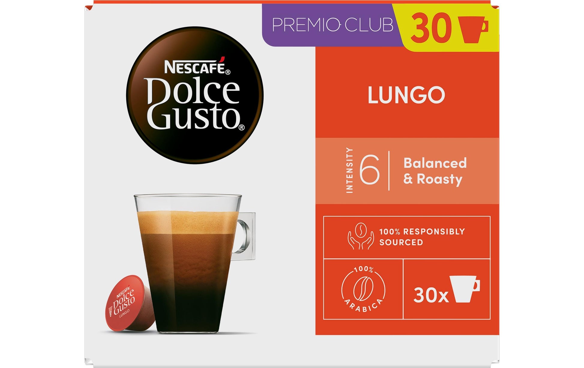 Nescafé Dolce Gusto – Kapseln für Dolce Gusto – Lungo, 30 Kapseln