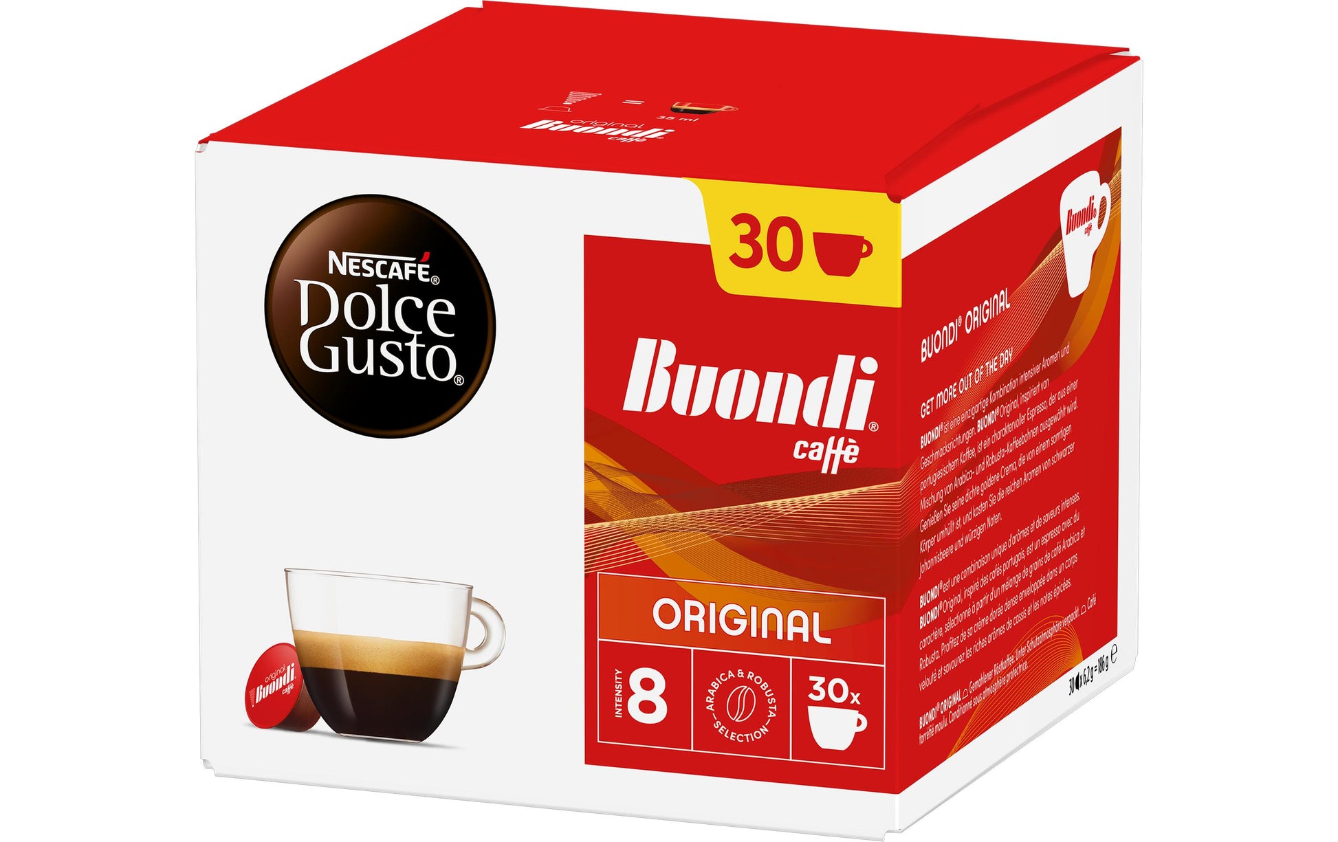 Nescafé Buondi – Kapseln für Dolce Gusto – Espresso, 30 Kapseln