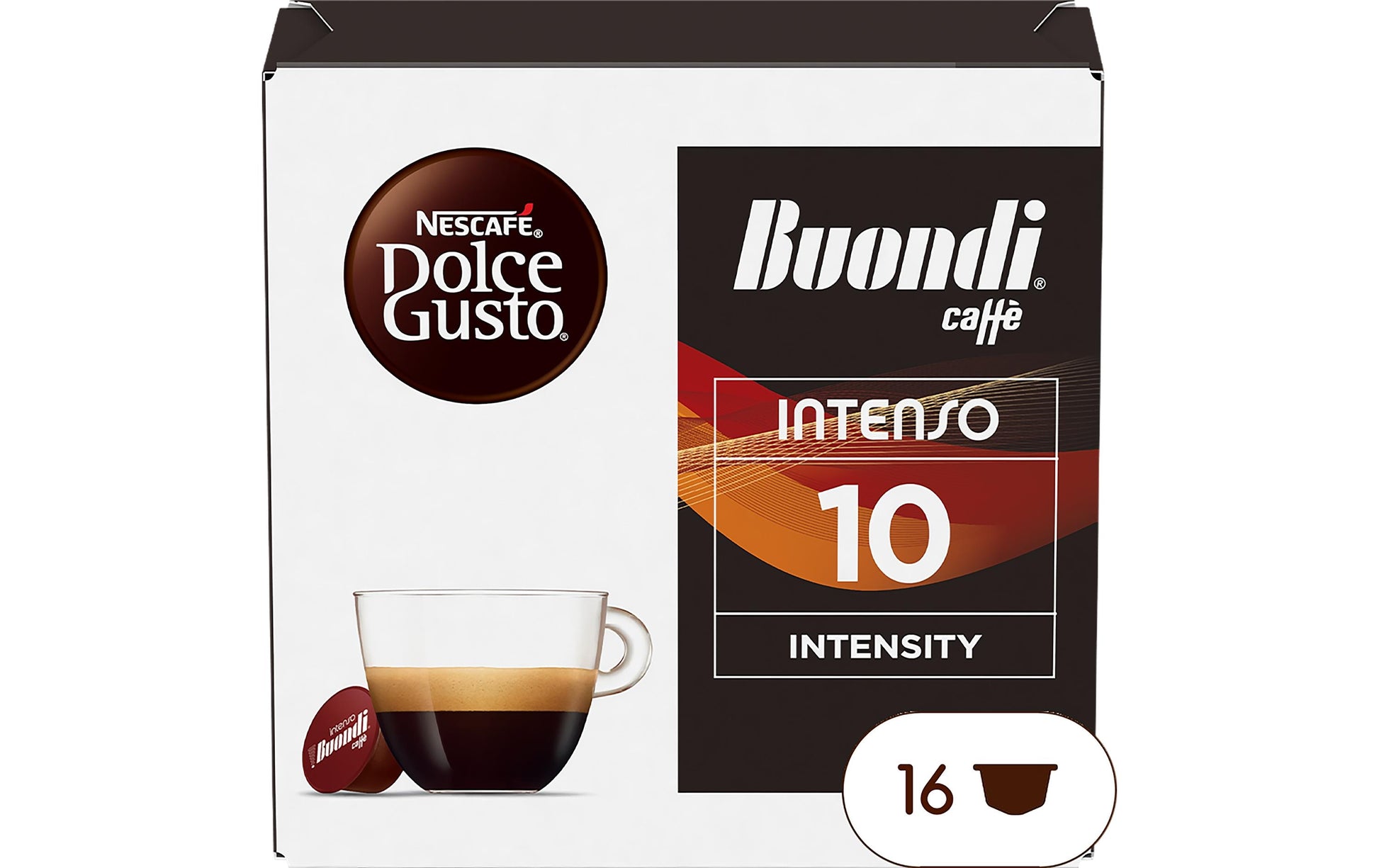 Nescafé Buondi Intenso – Kapseln für Dolce Gusto – Café Crème, Intensität 10, 16 Kapseln