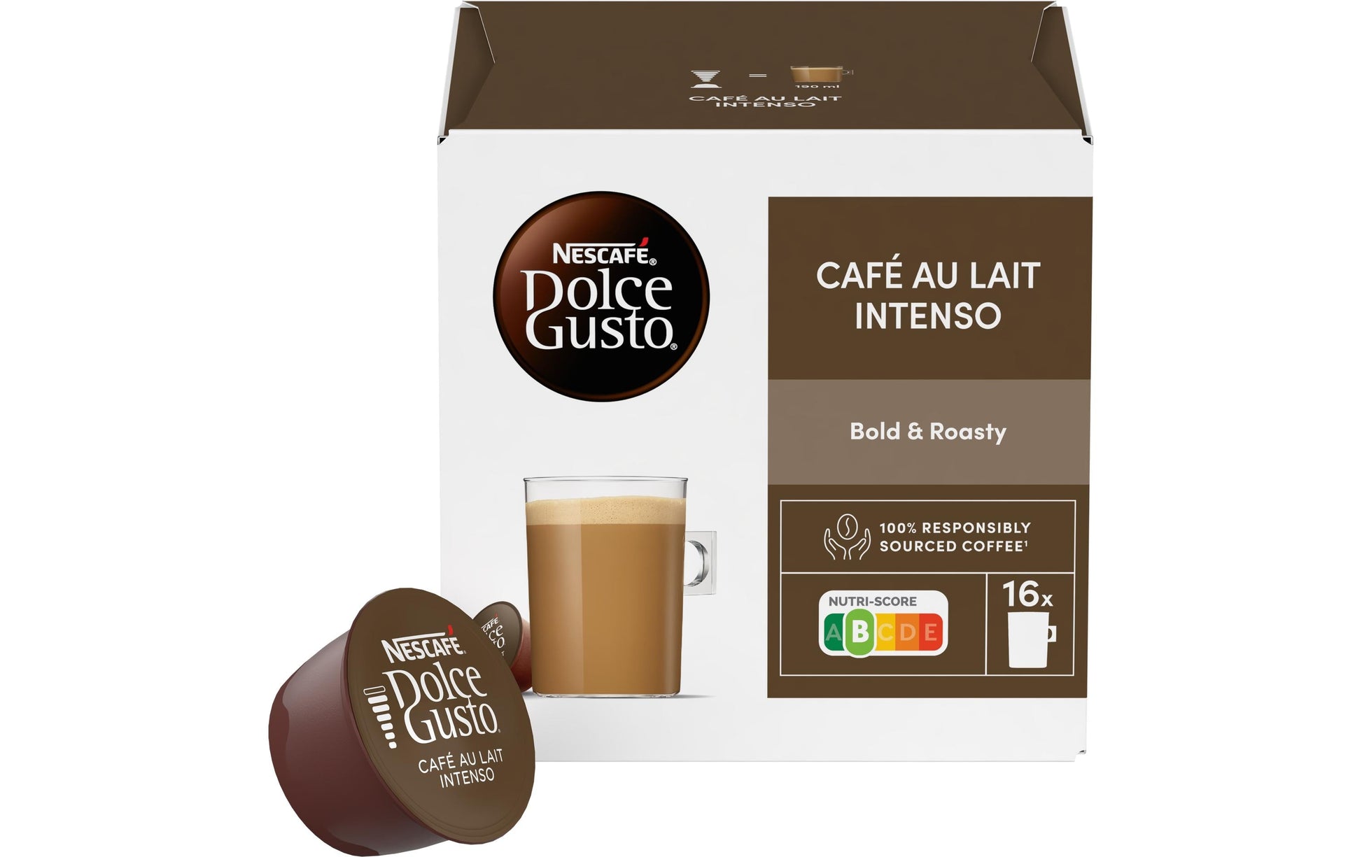 Nescafé Café Lait Intso – Kapseln für Dolce Gusto – Milchkaffee, 16 Kapseln