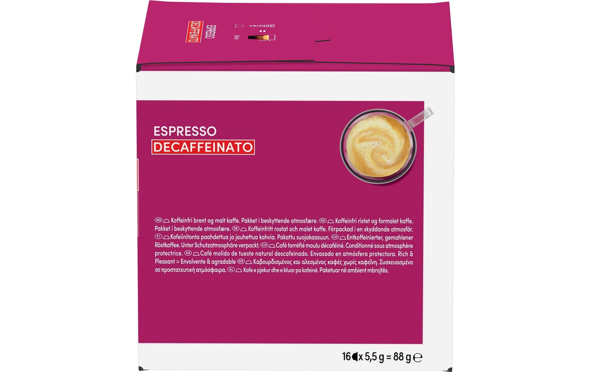 Nescafé Kapseln für Dolce Gusto – Espresso, entkoffeiniert, Intensität 5, 16 Kapseln