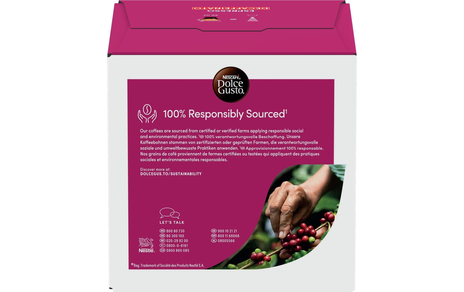 Nescafé Kapseln für Dolce Gusto – Espresso, entkoffeiniert, Intensität 5, 16 Kapseln
