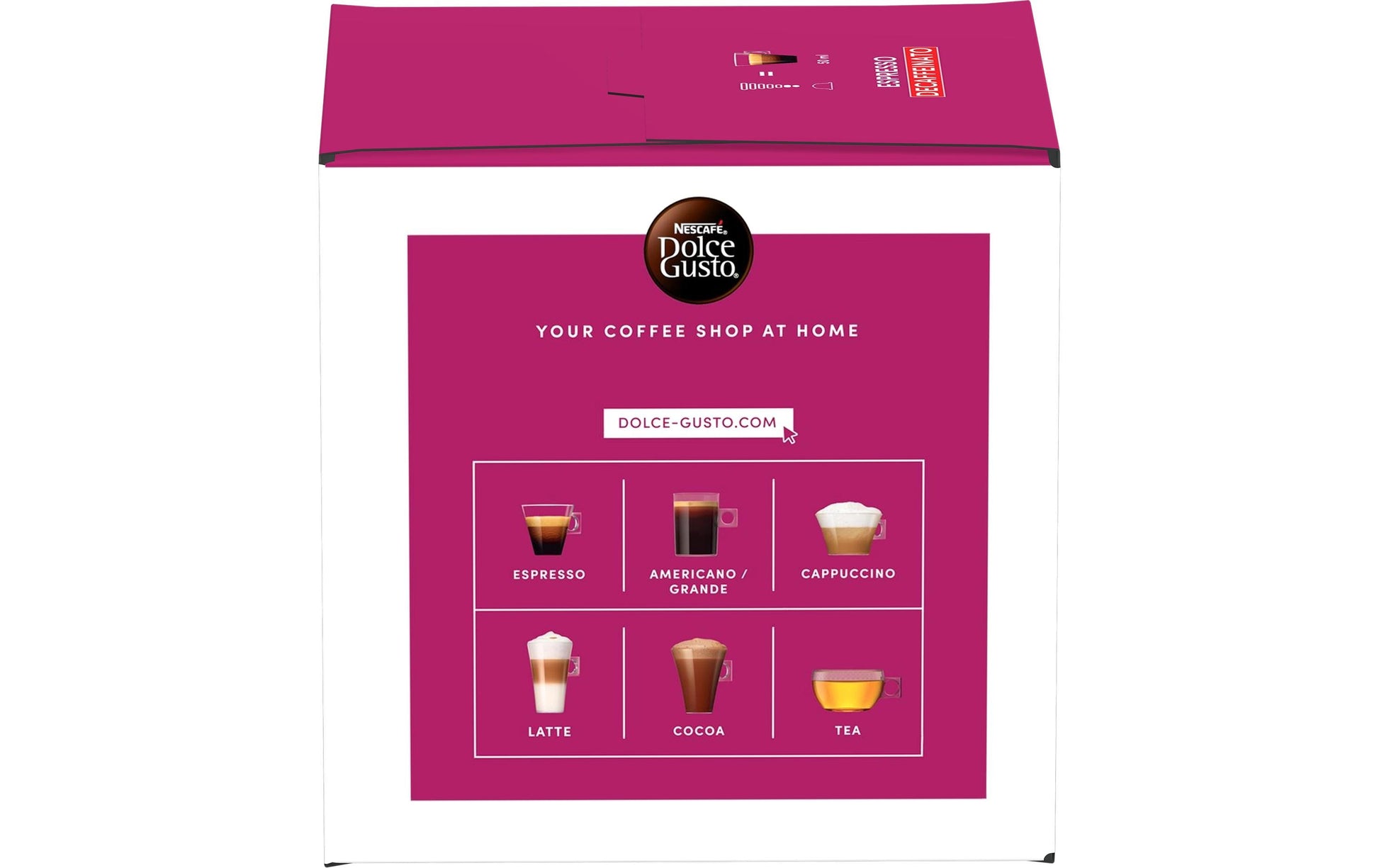Nescafé Kapseln für Dolce Gusto – Espresso, entkoffeiniert, Intensität 5, 16 Kapseln