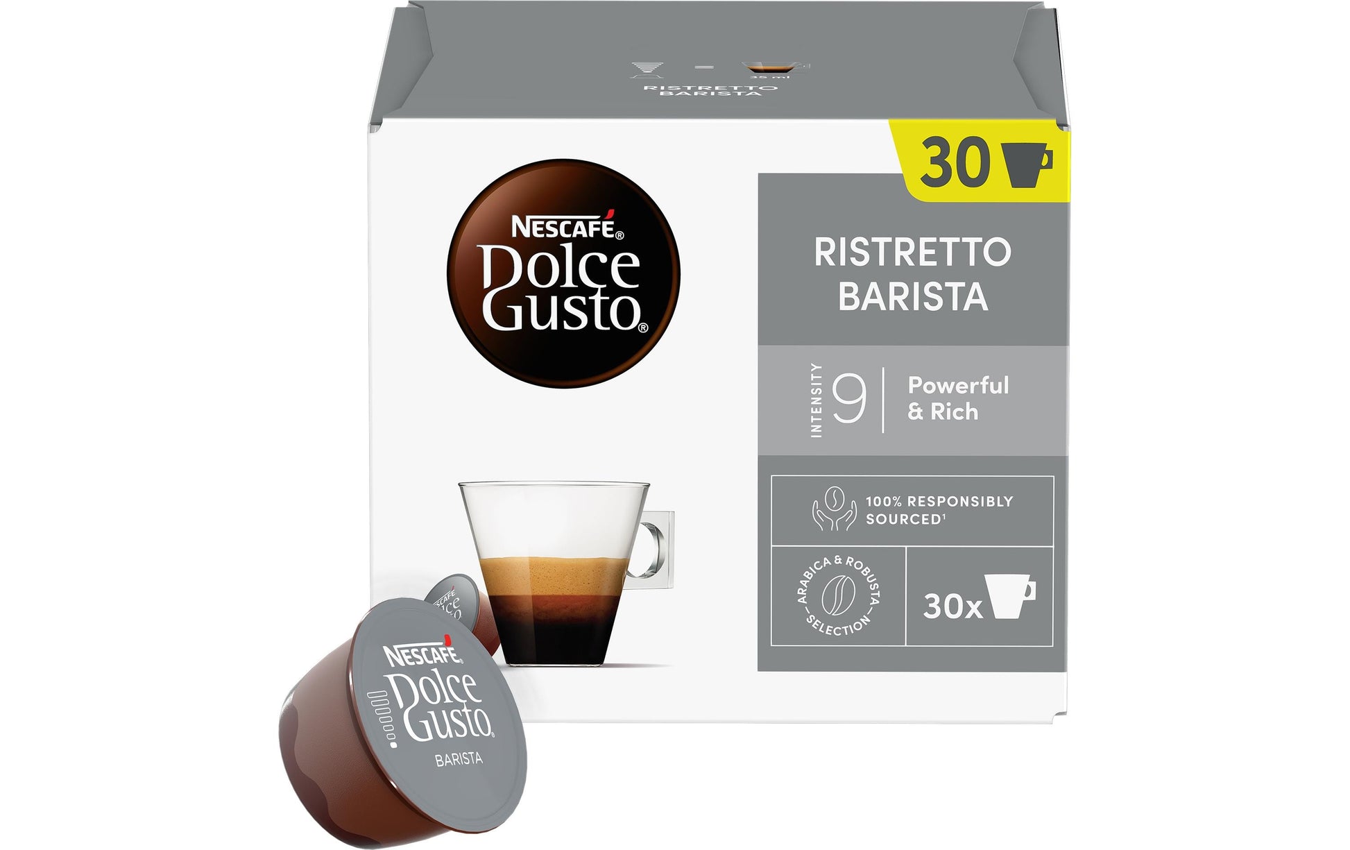 Nescafé Ristretto Barista – Kapseln für Dolce Gusto – Espresso, 30 Kapseln