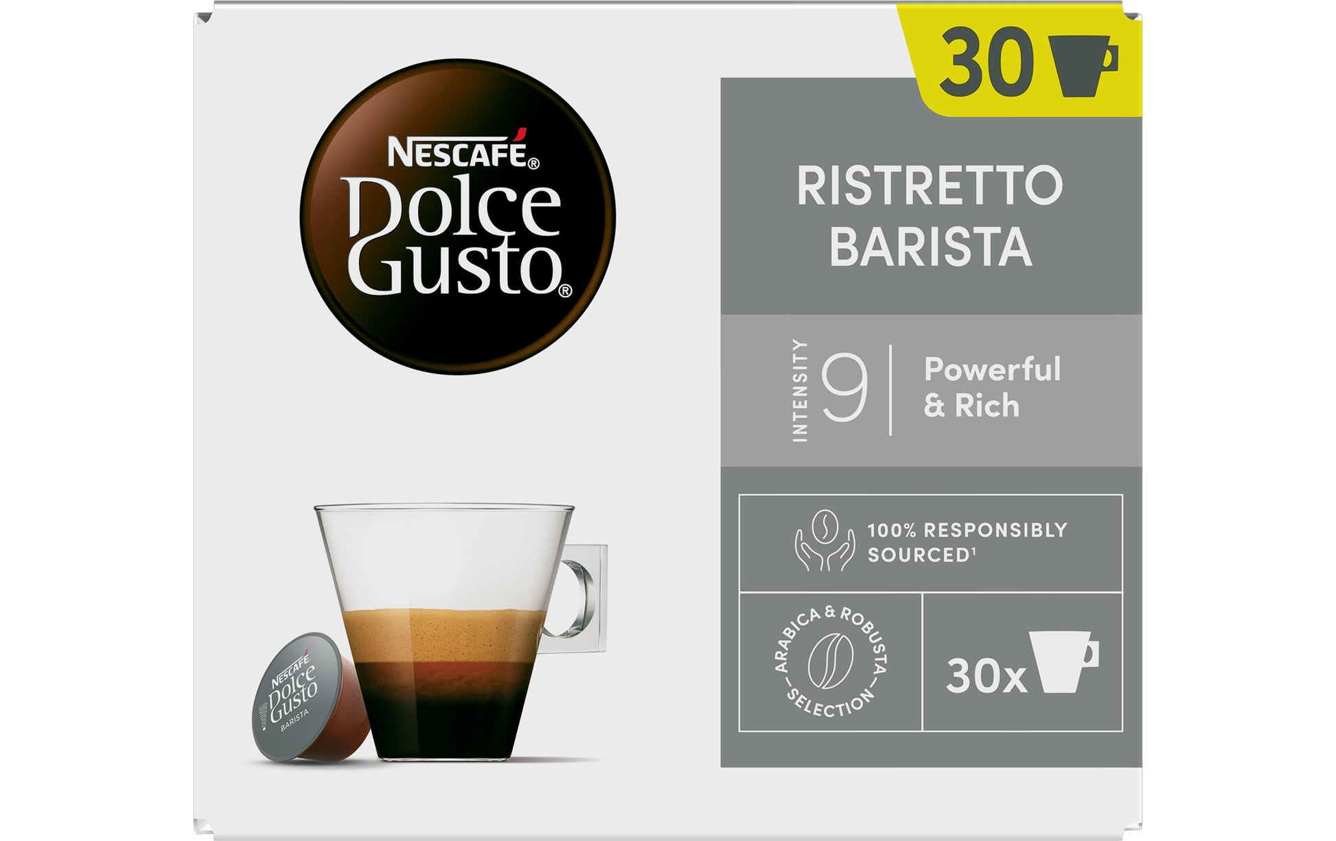 Nescafé Ristretto Barista – Kapseln für Dolce Gusto – Espresso, 30 Kapseln
