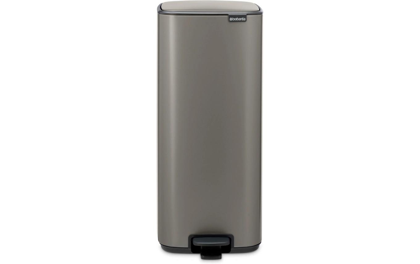 Brabantia Papierkorb – 30 l – Stahl, Platin – B × H 288 × 647 mm