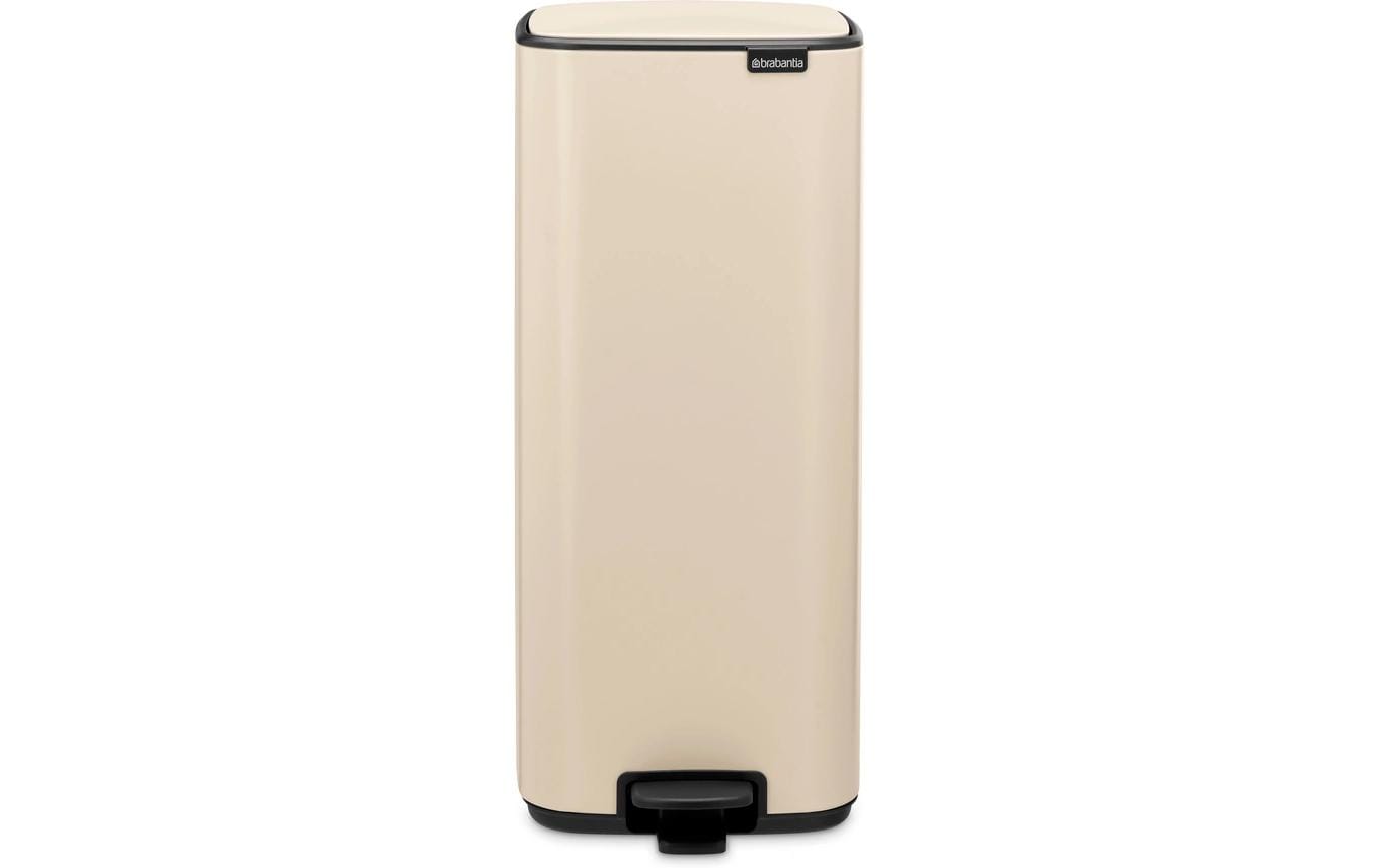 Brabantia Abfallcontainer – 30 l, mit Deckel, Stahl, Beige – B × H 288 × 647 mm