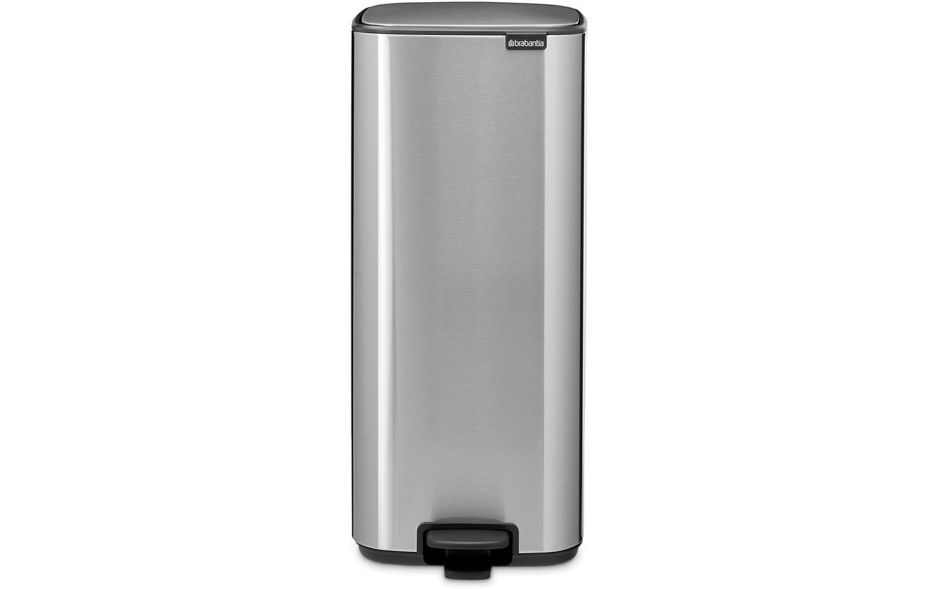 Brabantia Treteimer Bo 30 l – Stahl, eckig, silber matt