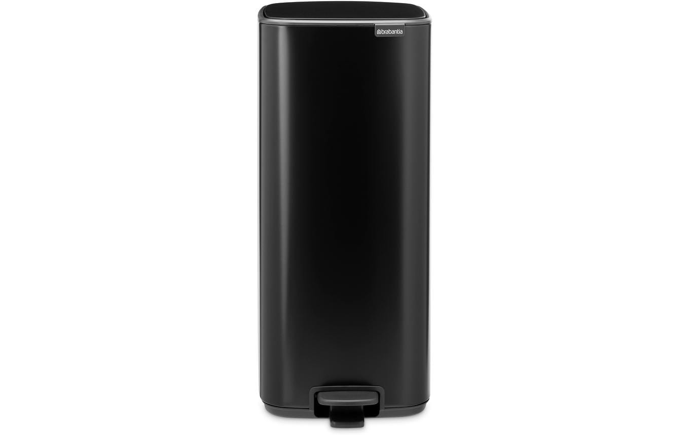 Brabantia Papierkorb – 30 l – Stahl, Schwarz matt – B × H 288 × 647 mm