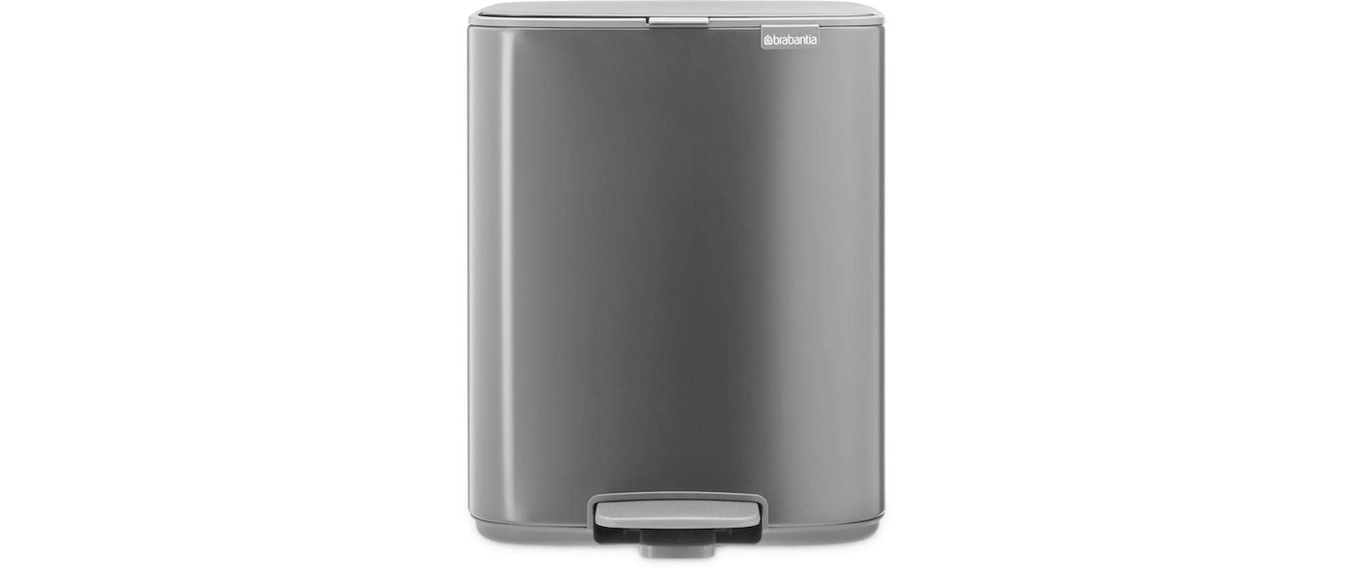 Brabantia Papierkorb – 12 l – Stahl, Schwarz matt – B × H × T 292 × 369 × 263 mm