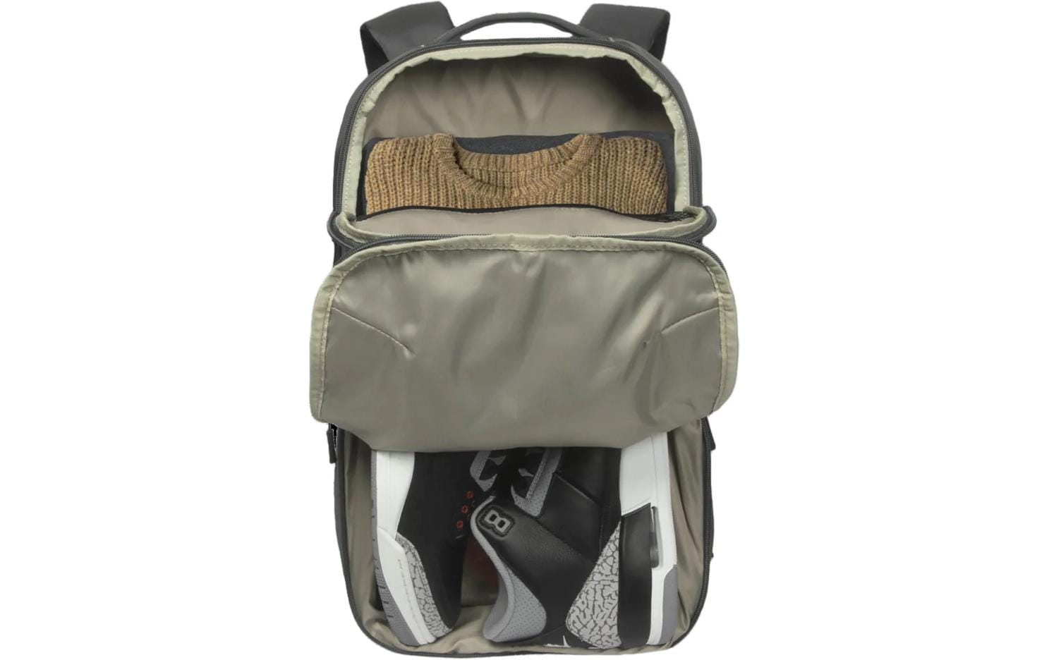 Targus Notebook-Rucksack Work+Play Trio – für 16", 20 l, aus recyceltem Material – Grau, 295 × 470 × 130 mm