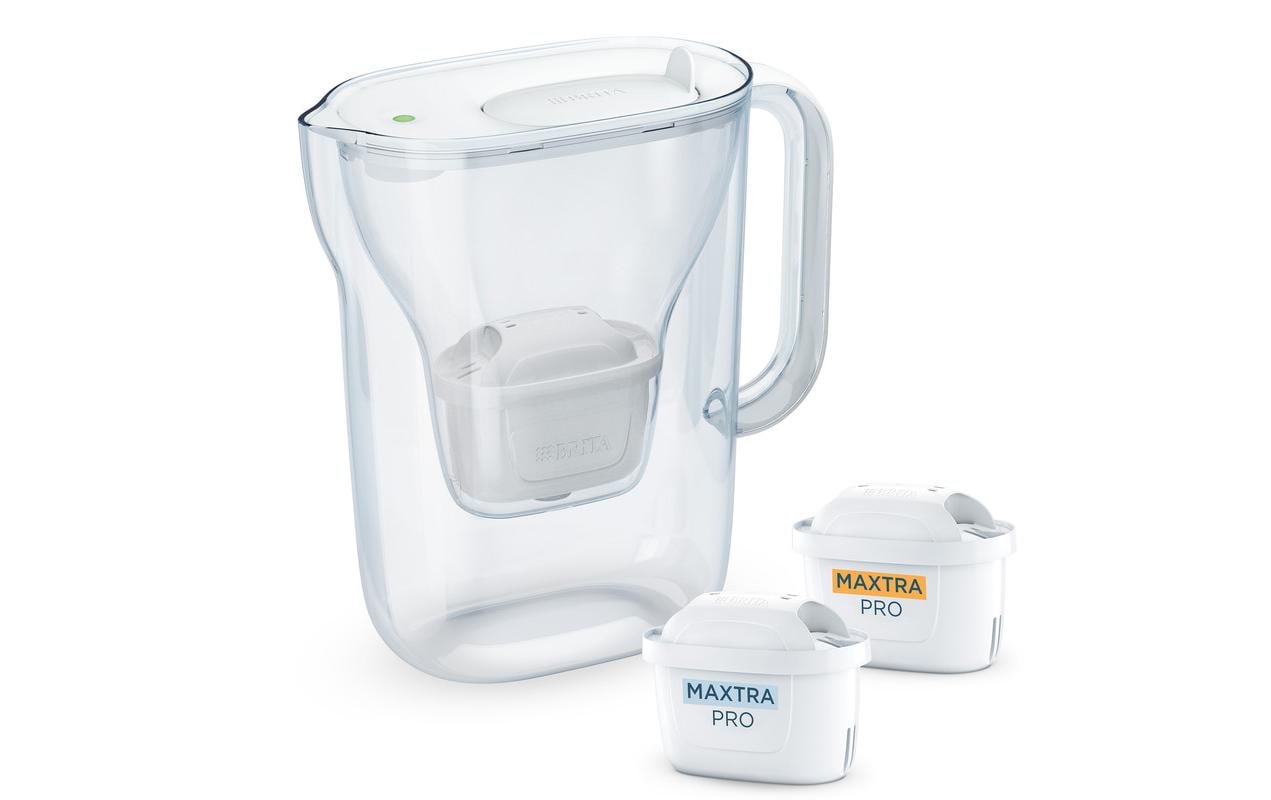 Brita Style Essential – Tischwasserfilter 2,4 l, MAXTRA, Kunststoff, Weiss, mit 2 Kartuschen