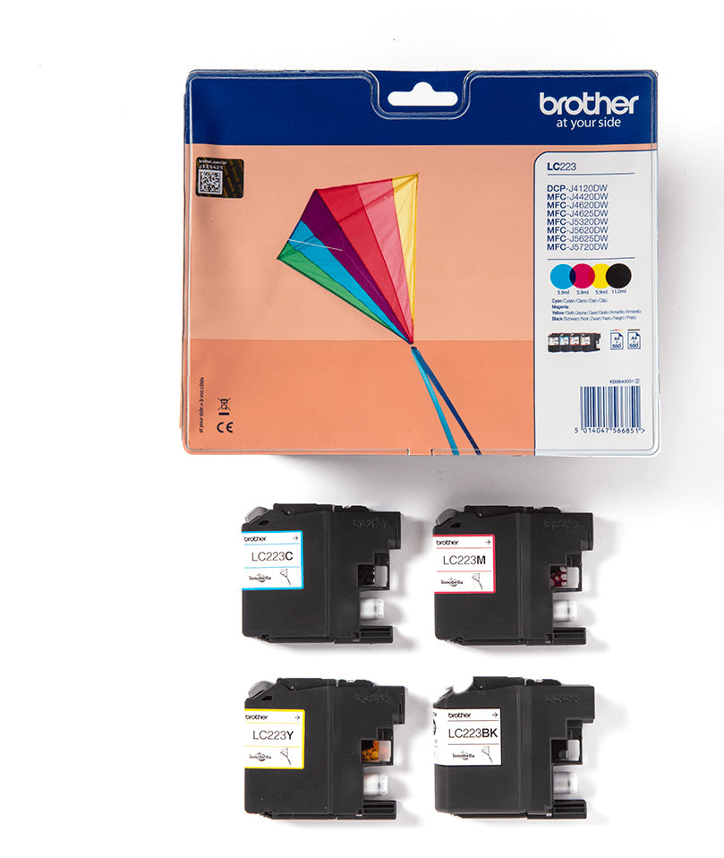 Brother Tintenpatronen-Multipack CMYK, 4er-Pack – für Inkjetdrucker/Multifunktionsgeräte