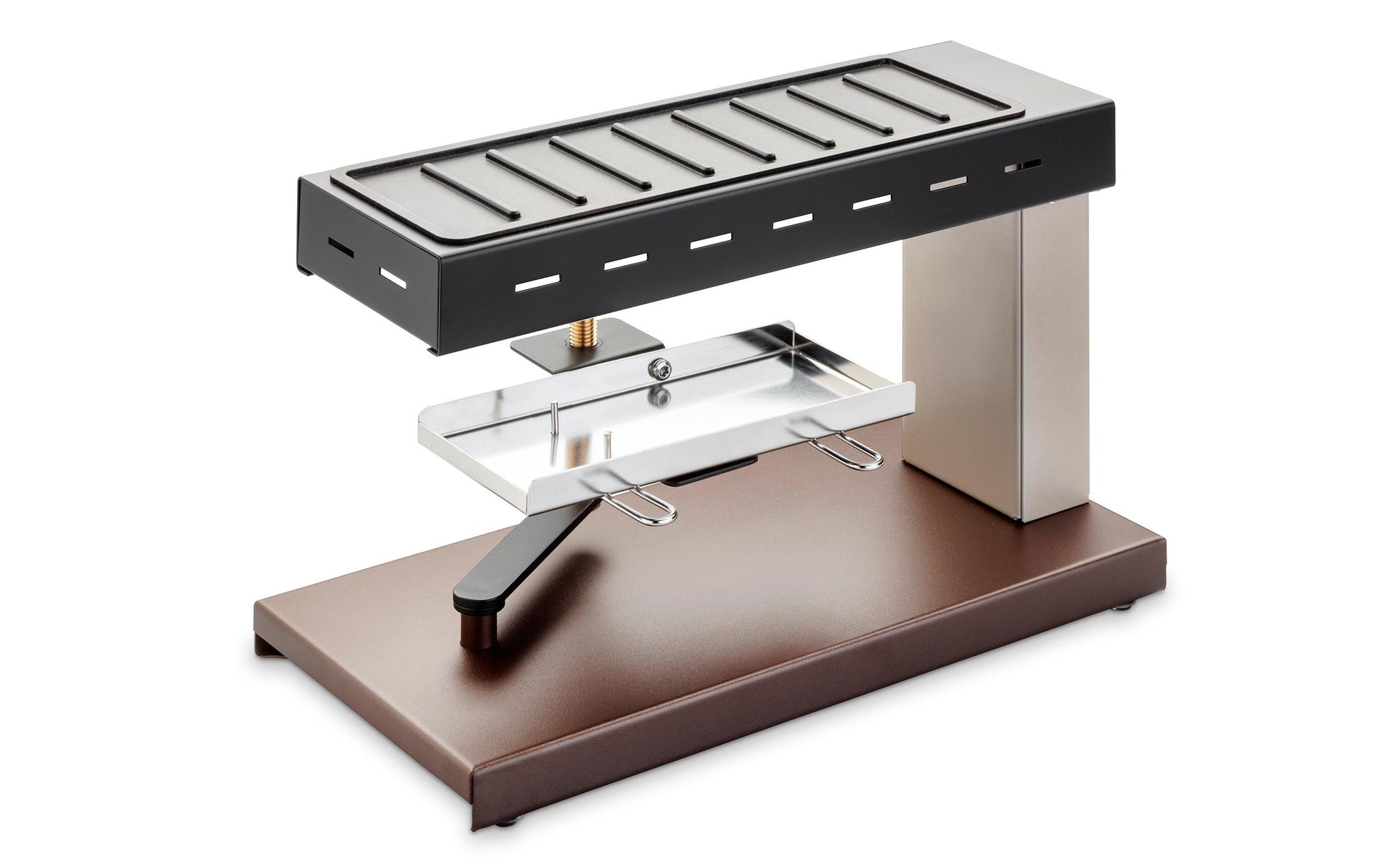 TTM Raclette Convivial 100.009 – 33,5×17,0 cm Grillfläche, 450 W, teflonbeschichtet – schwarz/braun/silber