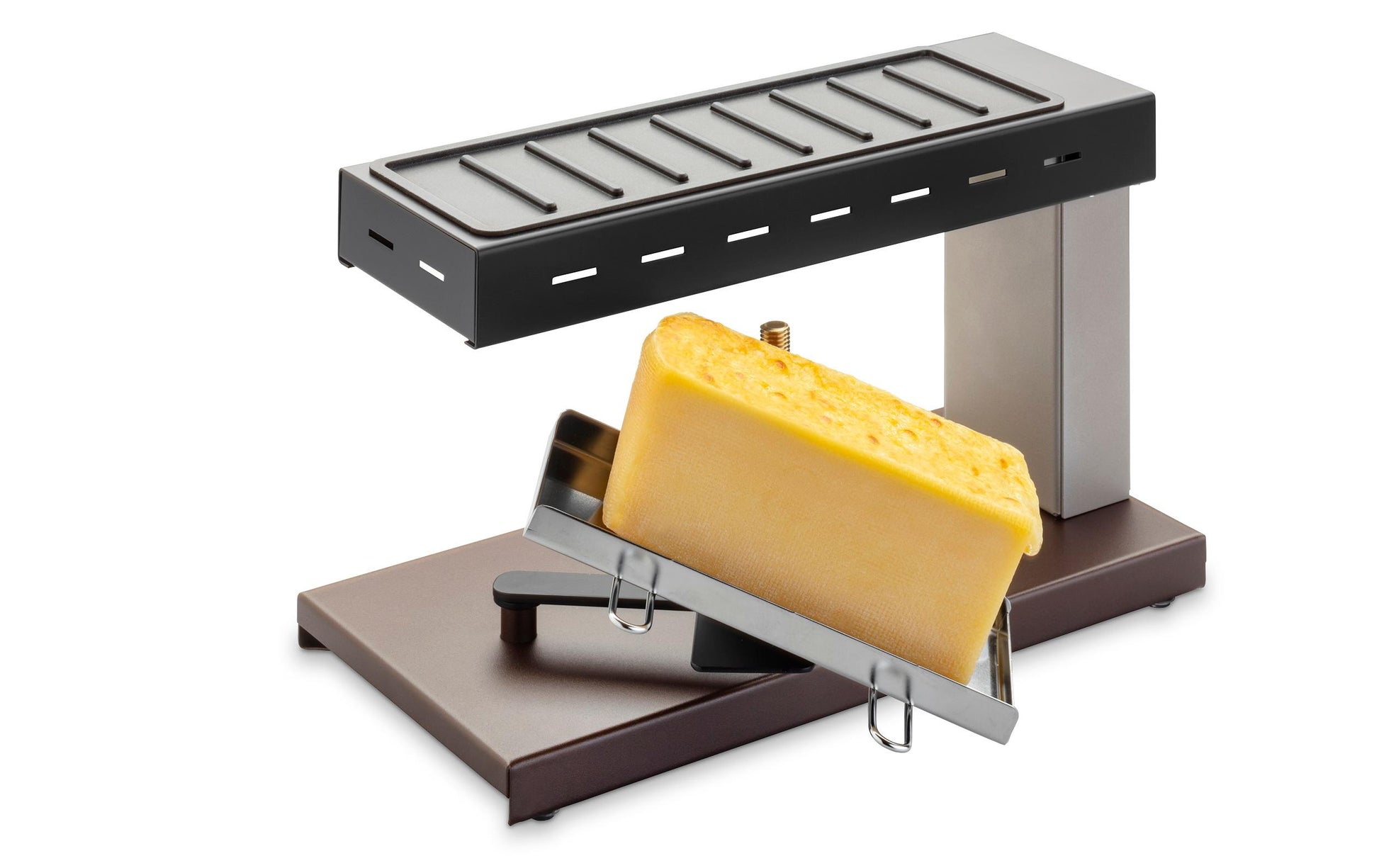 TTM Raclette Convivial 100.009 – 33,5×17,0 cm Grillfläche, 450 W, teflonbeschichtet – schwarz/braun/silber