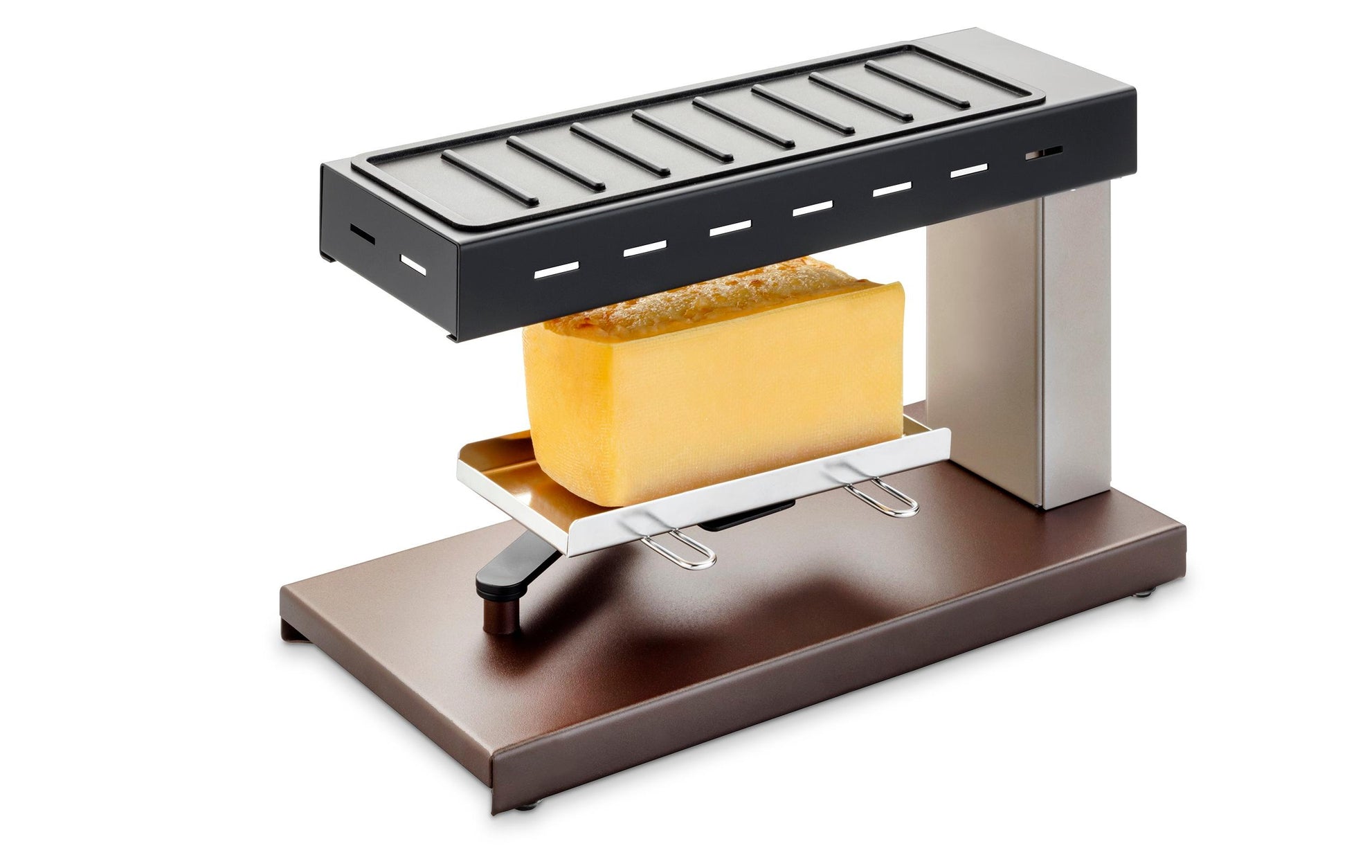 TTM Raclette Convivial 100.009 – 33,5×17,0 cm Grillfläche, 450 W, teflonbeschichtet – schwarz/braun/silber
