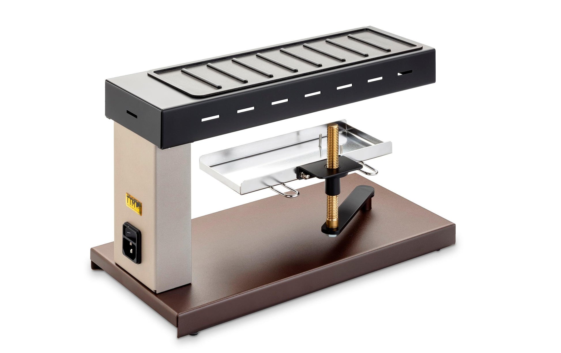 TTM Raclette Convivial 100.009 – 33,5×17,0 cm Grillfläche, 450 W, teflonbeschichtet – schwarz/braun/silber