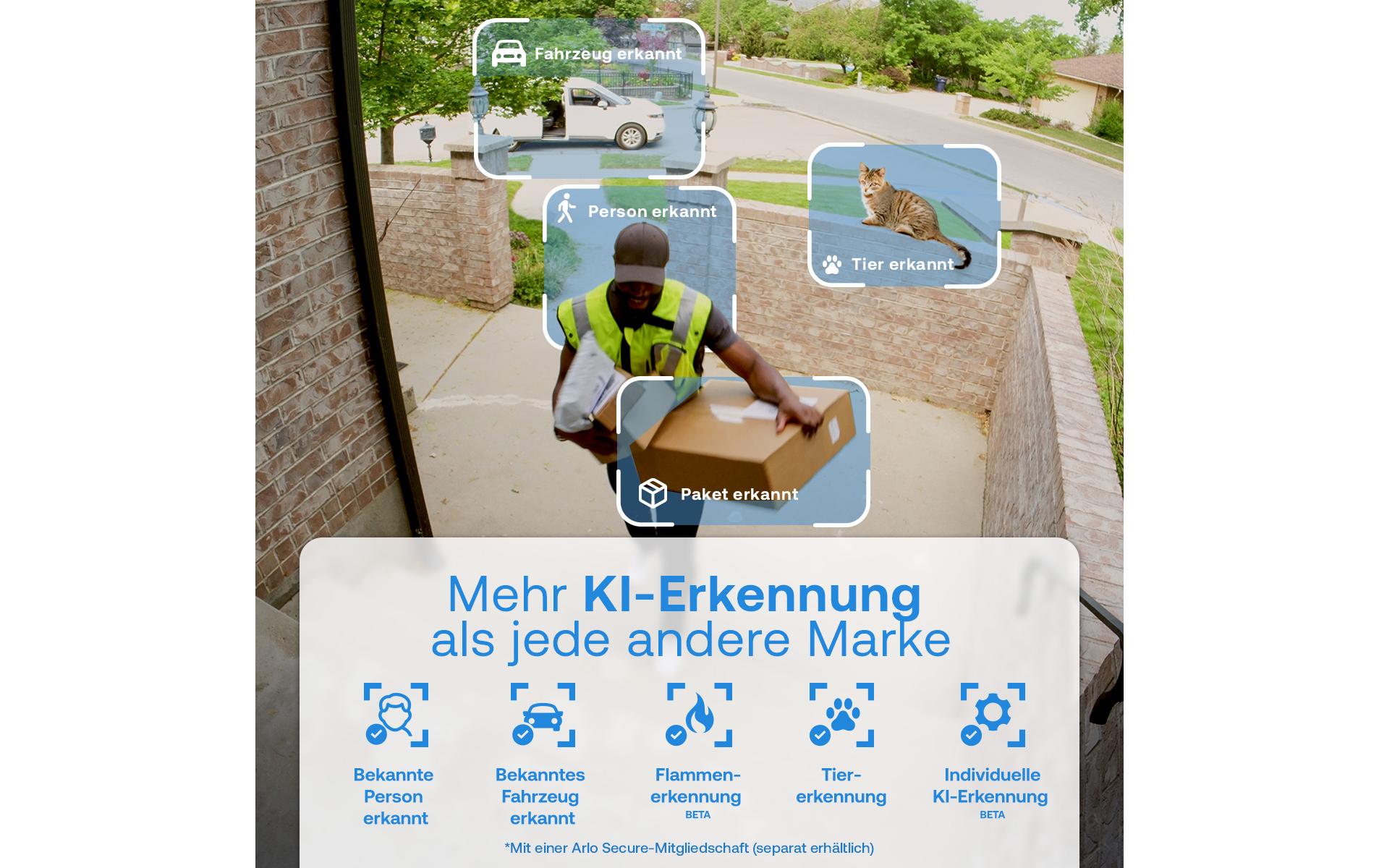 Arlo VMC2283 Netzwerkkamera – 2 MP, Full HD (1920×1080), IP65, Weiss