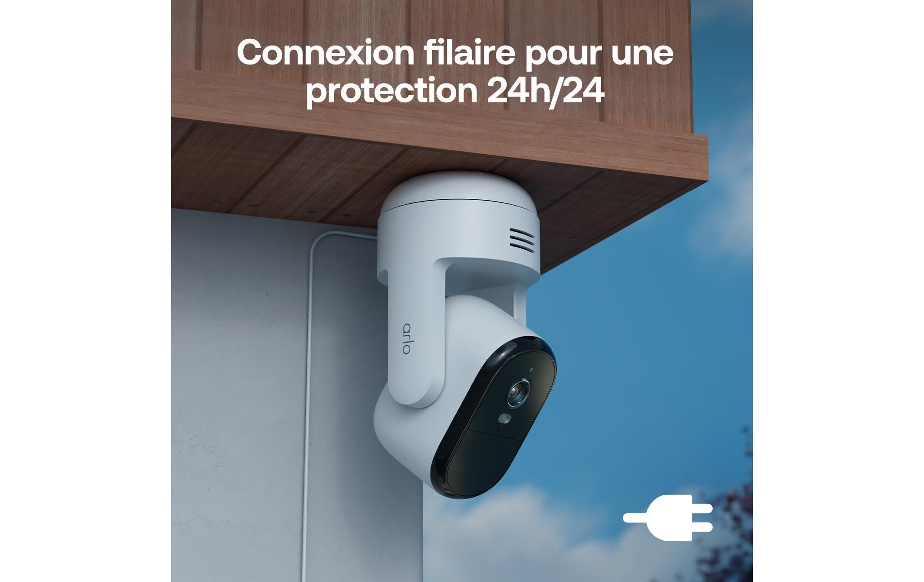 Arlo VMC3283 IP-Kamera – 3 MP, PTZ, IP65, für Amazon Alexa, weiss