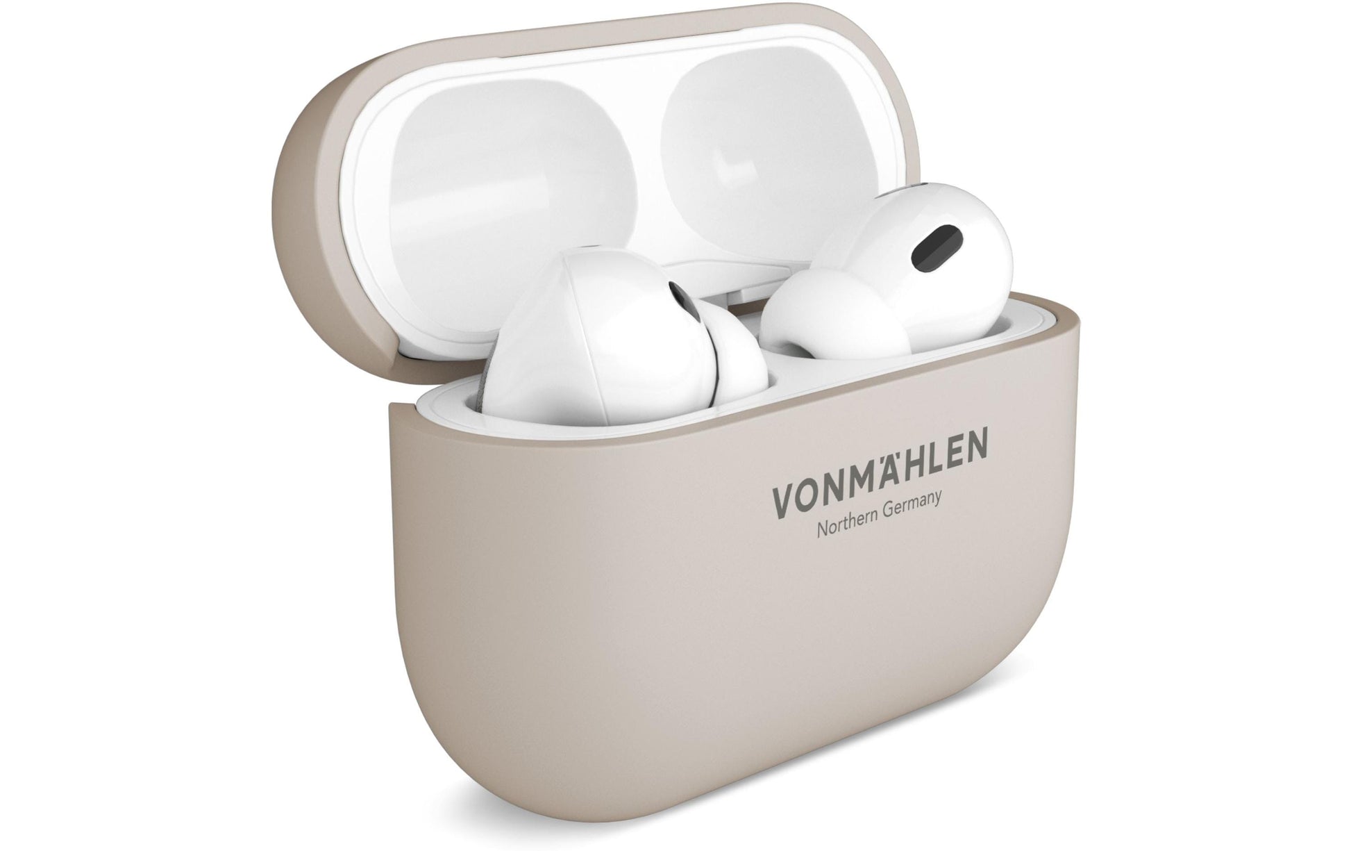 Vonmählen Thin Case – Schutzhülle – für AirPods Pro (2. Gen.) – Anti-Rutsch-Basis, tropfsicher – Creme