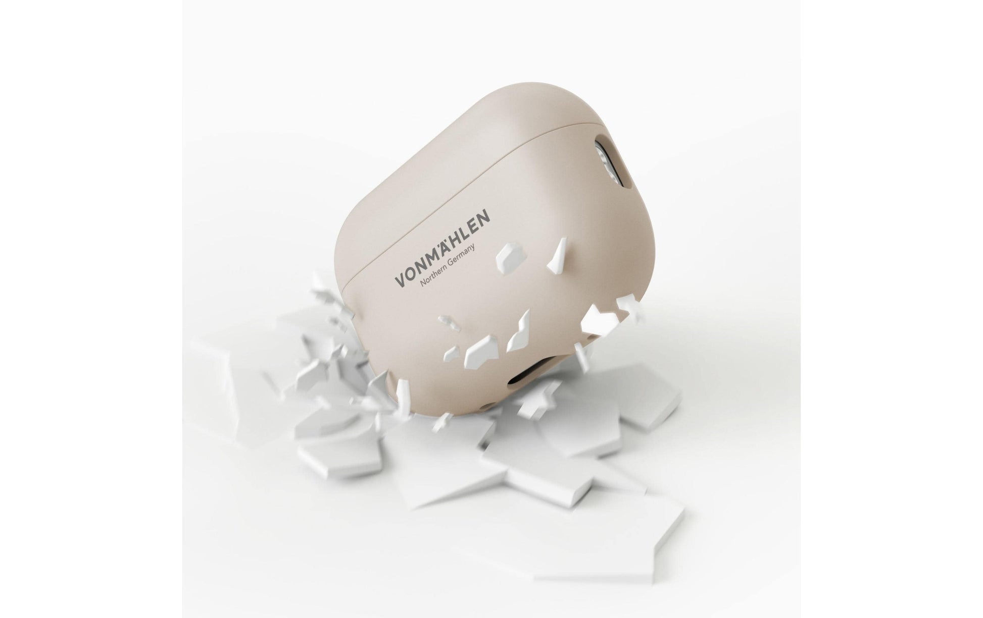 Vonmählen Thin Case – Schutzhülle – für AirPods Pro (2. Gen.) – Anti-Rutsch-Basis, tropfsicher – Creme