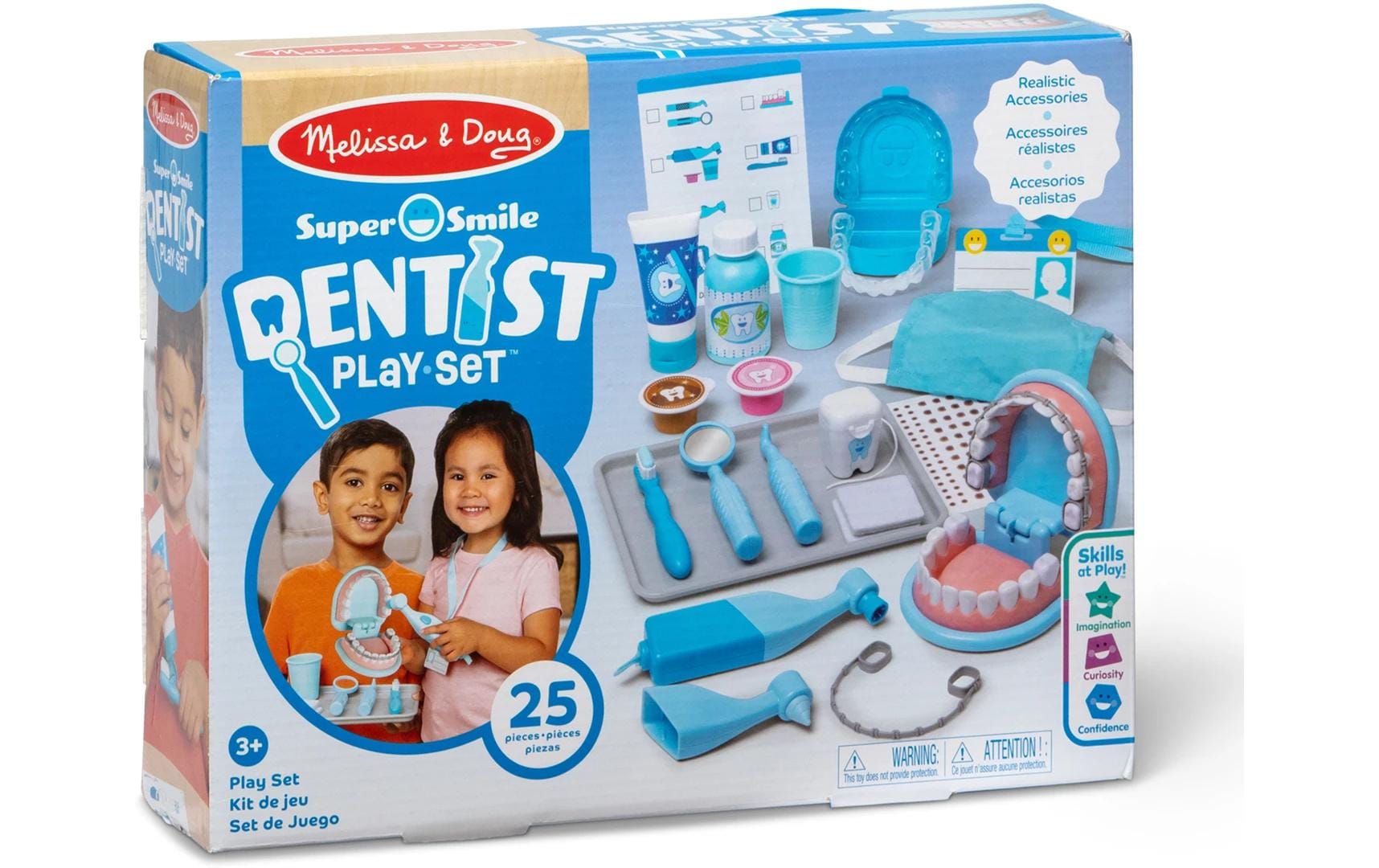 Spin Master Melissa & Doug Zahnarzt-Spielset – 34,3×26,7×8,6 cm – ab 3 Jahren – blau