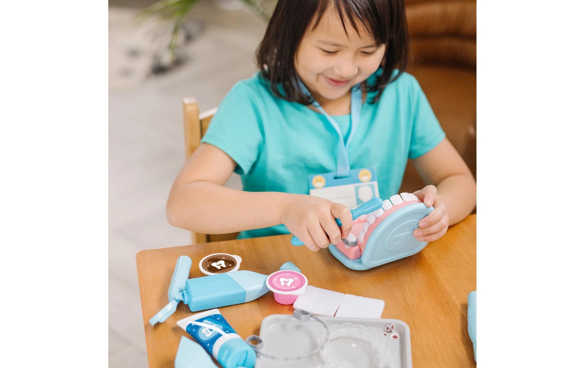Spin Master Melissa & Doug Zahnarzt-Spielset – 34,3×26,7×8,6 cm – ab 3 Jahren – blau