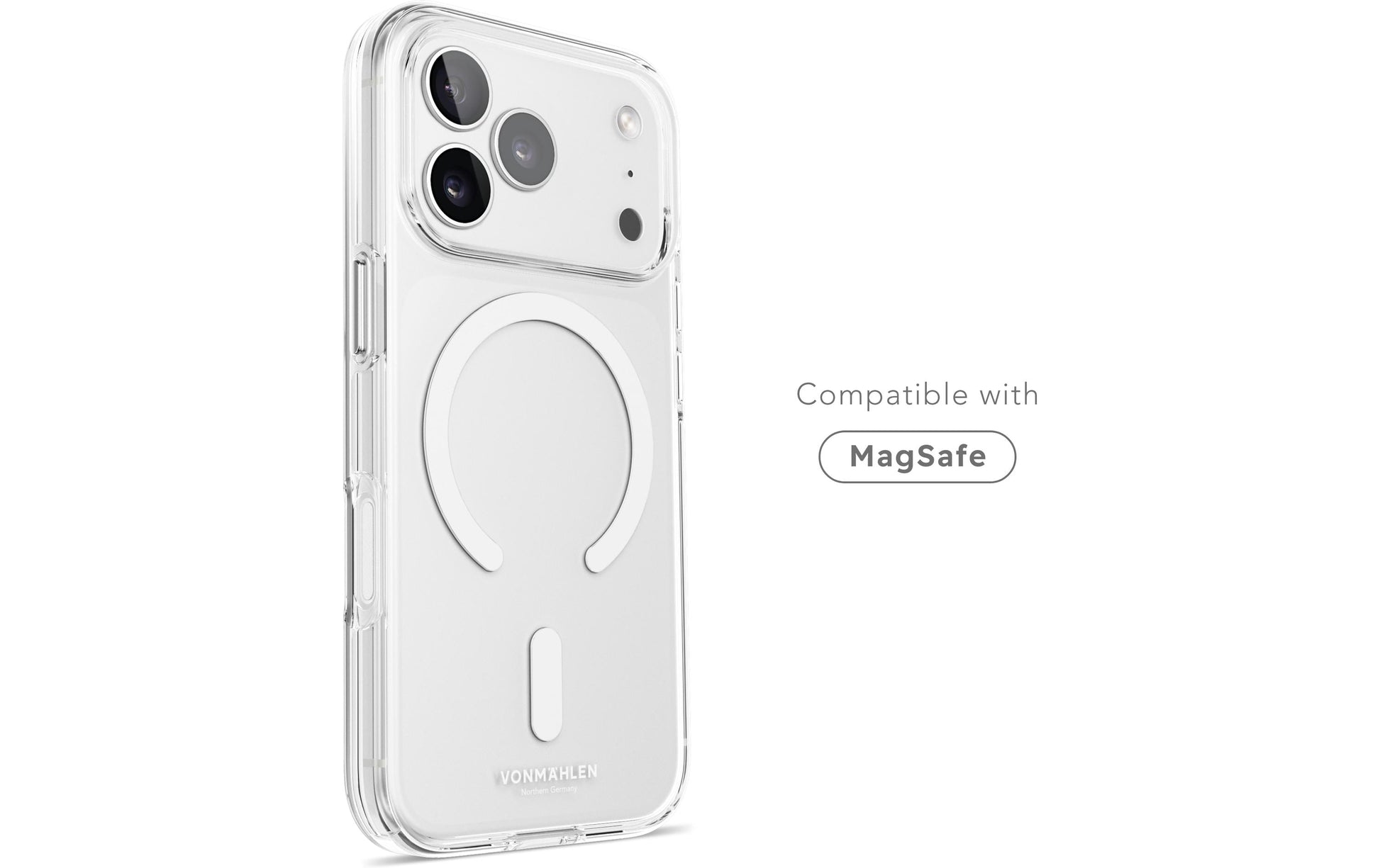 Vonmählen Backcover – für Apple iPhone 17 Pro Max – transparent/weiss – PC, MagSafe-kompatibel