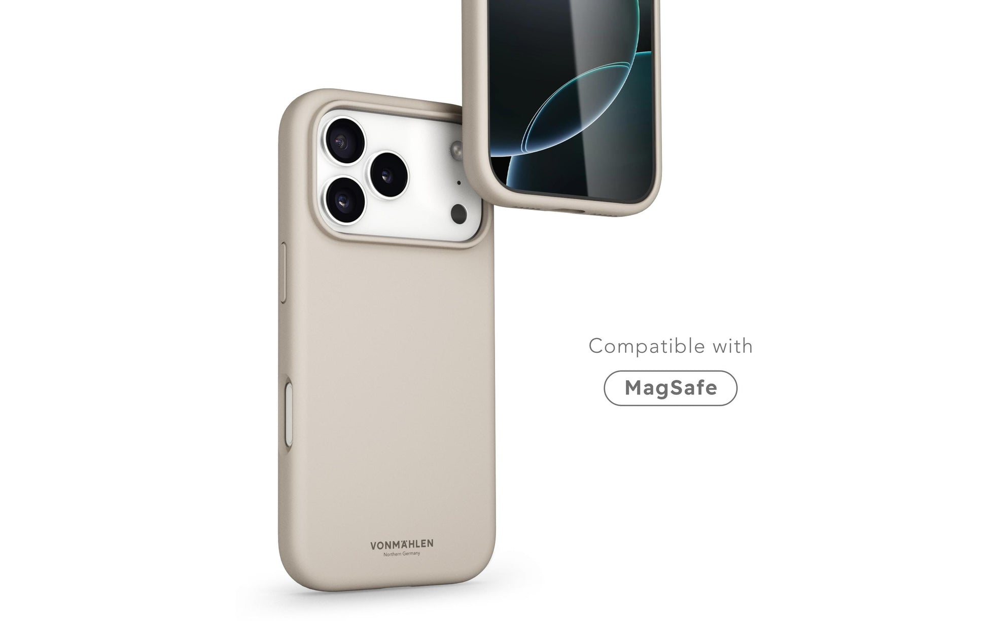 Vonmählen Backcover – für Apple iPhone 17 Pro Max – beige – Silikon – MagSafe-kompatibel