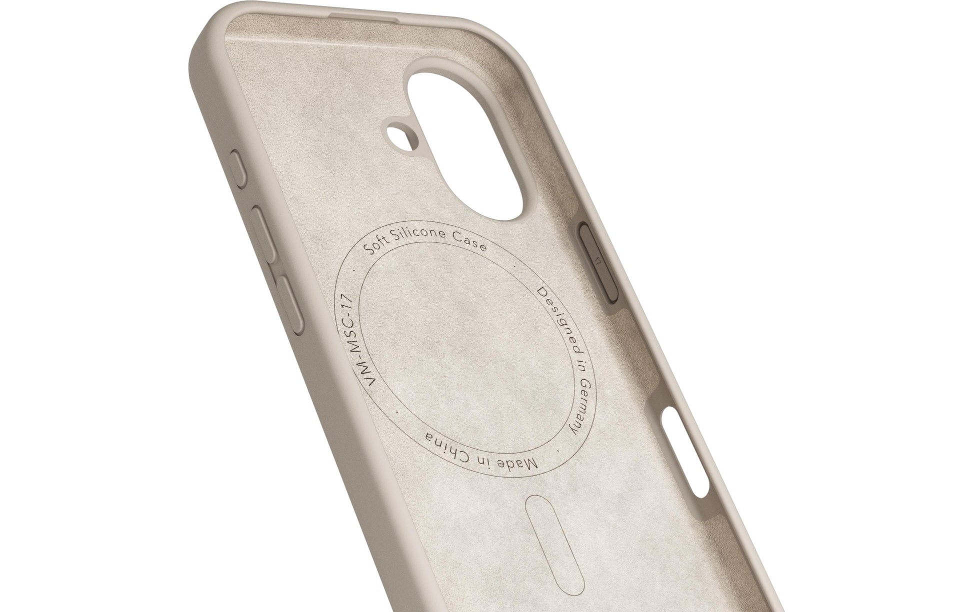 Vonmählen Backcover – für Apple iPhone 17 – creme – Silikon, MagSafe-kompatibel