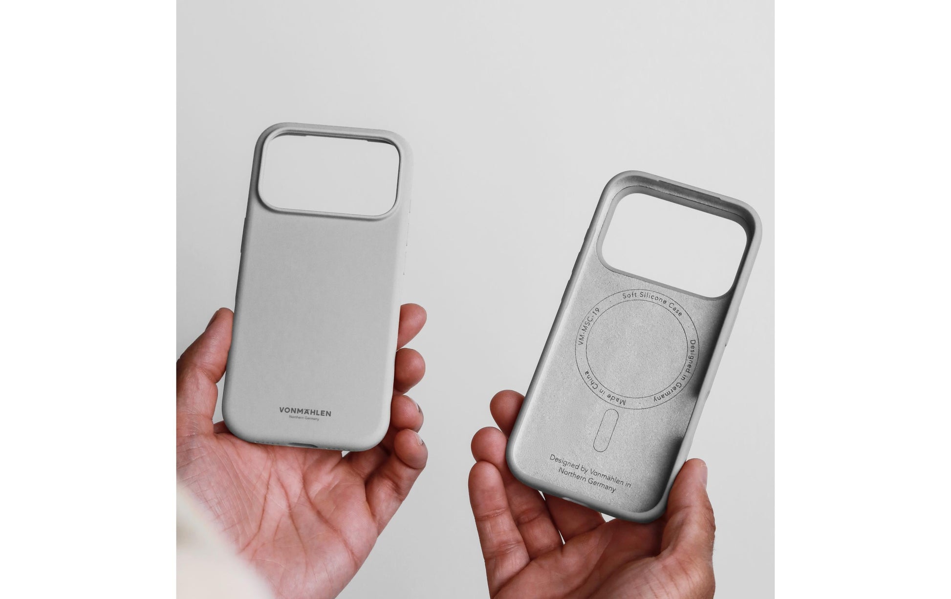 Vonmählen Backcover – für Apple iPhone 17 Pro – hellgrau – Silikon, MagSafe-kompatibel
